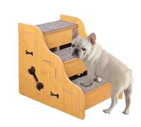 Dog Bed Steps - Pet Climbing Ramp Stairs, Elevated Access Support Tool, Comfortable Cushion Padding Design, Anti Slip Stability Base, Strong Lightweight Build, Compact Portable Structure | Convenient