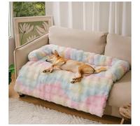 Dog Bed, Washable Calming Sofa Mat with Pillows, Fluffy and Fuzzy Protector for Couch