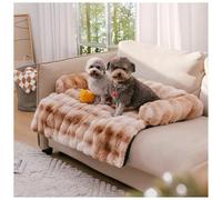Dog Bed, Washable Calming Sofa Mat with Pillows, Fluffy and Fuzzy Protector for Couch