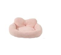 Dog Bed Washable, Non-Slip Pet Cat Beds Cushion Mattress with Removable Cover, Soft Plush Rectangle Bed with Bolster Sides, Soft Kennel Pad for Small Medium Dogs and Cats (Pink)