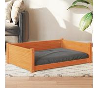 Dog Bed Wax Brown 95.5x65.5x28 cm Solid Wood Pine