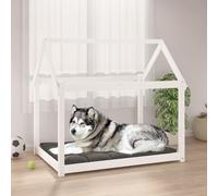 Dog Bed White 111x80x100 cm Solid Wood Pine Berkfield Home White One Size