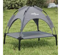Dog Bed with Canopy Anthracite Oxford Fabric and Steel