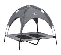 Dog Bed with Canopy Anthracite Oxford Fabric and Steel Elevated Dog vidaXL