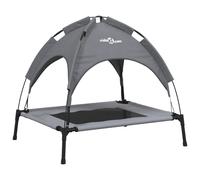 (76 x 62 x 72 cm) vidaXL Dog Bed with Canopy Elevated Dog Cot Anthracite Oxford Fabric and Steel
