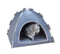 Dog Bed with Kennel Design | Warm Padded Plush Shelter, Portable Folding and Closed Dog Bed - for Cats, Rabbits, Puppies, Home, Winter, Nap and Sleeping