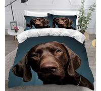 Dog Bedding Sets King Size Luxury Bedroom Decor Bedding Polyester Comforter Cover with Pillowcase Bedding Sets German Kurzar dog animal dog Duvet Cover King Size 230x220 cm