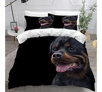 Dog Bedding Sets King Size Luxury Bedroom Decor Bedding Polyester Comforter Cover with Pillowcase Bedding Sets Rottweiler dog animal dog Duvet Cover King Size 230x220 cm