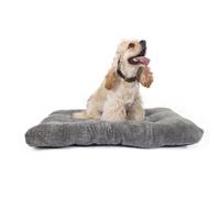 Dog Beds for Crates Washable 36 Inch for Medium Large Dogs Soft and Fluffy Cages Up to 70 lbs Pet Bed Mat Pillows Kennel Pads Grey L
