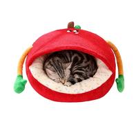 Dog Beds - Semi-Closed Winter Sleeping Nest, C0zy Pet Cushion House, Soft Plush Kennel Mat, Warm Rest for Puppies and Kittens, Breathable Fleece Lounger, Comfortable Retreat