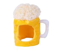 Dog Beer Hat - Funny Novelty Pet Costume Design, Breathable Sun Protection Comfort, Cute Seasonal Party Appearance, Playful Outdoor Photography Moment | Mug Cap for Small Medium Dog Outfit
