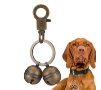 Dog Bell - Brass | Loud Collar with Clasp | Cat Bells, Lightweight, Clear Sound, Rust Resistant, Easy to Attach for Training Pet Collars, Safety, Decoration and, Siehe Beschreibung, See description