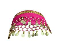 Dog Belly Dancer Skirt with Sequins Bling Belly Dance Hip Wrap Dress (Rose Gold)