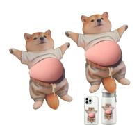 Dog Belly Pop Stickers, Silicone Fidget Decal Set, Stress Relieving Squeezable Phone Case Laptop Water Bottle Scrapbook Journal Planner Stationery Fun Toys for Party Kids Teens Adults