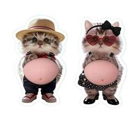Dog Belly Stickers, 2 Pieces Cute Silicone Portable Self Adhesive, 3D Squish Animal Decal, Dog Belly Decal for Diaries Notebooks Phone Cases Water Bottles Laptops Car Door Handles