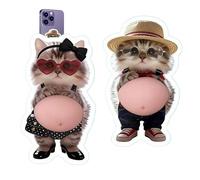 Dog Belly Stickers - 2Pcs Cute Silicone Portable Self Adhesive | Silicone Anti-Collision Sticker for Cases Water Bottles Laptops Car Door Handles Diaries Notebooks