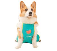 Dog Belly Vest Harness Waterproof Belly Apron Fruit Printed Short Leg Dog Costume for Puppy Small Medium Dogs (S:Green)