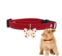 Dog bending collar, cotton dog collar, adjustable neck strap with cute bow tie, soft pet chain for kittens, cats, puppies, stylish costume accessories with buckle closure for pets