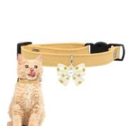 Dog bending collar, cotton dog collar, adjustable neck strap with cute bow tie, soft pet chain for kittens, cats, puppies, stylish costume accessories with buckle closure for pets