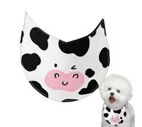 Dog Bib - Adjustable Waterproof Cow Pattern Bandana, Soft Drool Towel Dog Scarf Accessory | Non-Slip Everyday Holiday Costume Wear For Easter Halloween Christmas Grooming Photo Shoots Pets