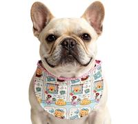 Dog Bib Anti-Spill Soft Quick-Drying Adjustable Cartoon