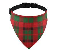 Dog Bib Polyester D-Ringing All Breeds Festival Decoration Bold Plaid