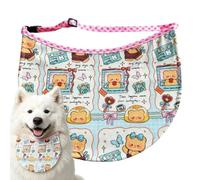 Dog Bib Quick-Drying Adjustable Cartoon Soft Anti-Spill