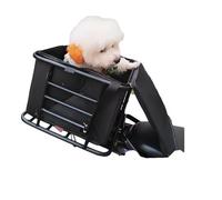 Dog Bike Basket Carrier for Rear Rack - with Padded Liner, Safe & Easy for Small Medium Cats and Dogs on Commutes