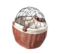 dog bike basket Cat Dog Bicycle Storage Basket Handwoven Bike Pet Seat Front Handlebars Carrier Pannier Toy Book Vegetable Organizer
