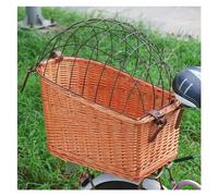 Dog Bike Carrier Bicycle Pet Basket Storage Basket With Iron Cover Dog And Cat Bicycle Rear Woven Bike(1)