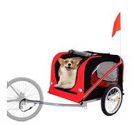 Dog Bike Carrier Folding Pet Wagon with Safety Reflective Strips, Breathable Mesh, Pet Bike Trailer Stroller for Small to Medium Dogs/Cats Max Load 88 lbs