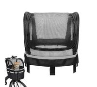 Dog Bike Carrier - Handlebar Basket for Small Pets | Reinforced Frame with Breathable Mesh Window, Secure Pet Bicycle Seat for Daily Leisure, Urban Commuting, Road Trip, Camping, 11.22x9.65x10.04 in