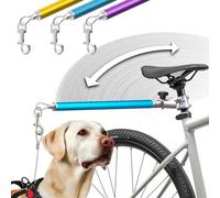 Dog Bike Leash - 180° Rotatable/Fixed, Quick - Connect Attachment with Built - in Spring Shock Absorption, Safe & Smooth Rides for You & Your Pup (Blue)