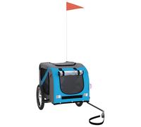 (blue, 124 x 53 x 53 cm) vidaXL Dog Bike Trailer Bicycle Trailer Bike Carriage Oxford Fabric and Iron