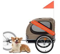 Dog Bike Trailer Pet Carrier with Safety Reflective Strips, Folding Frame Carrier, Dog Cart for Small and Medium Pet, Max Load 88 lbs (Orange)