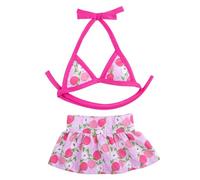 Dog Bikini Swimsuit Summer Puppy Bathing Dress Beach Clothes Cat Costume for Puppy Dog Cat Peach M