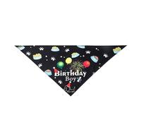 Dog Birthday Bandana,1Pcs Black Birthday Boy Dog Scarf Bandana Balloons Paws Fireworks Pattern Triangle Pets Bib Scarf Dogs Neckerchief Accessories for Small Medium Dogs Pets Birthday Party Supplies