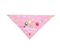 Dog Birthday Bandana,1Pcs Pink Birthday Boy Girl Scarf Bandana Balloons Paws Fireworks Pattern Triangle Pets Bib Scarf Dogs Neckerchief Accessories for Small Medium Dogs Pets Birthday Party Supplies