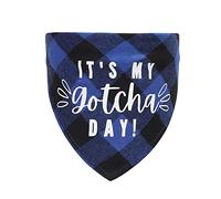 Dog Birthday Bandana Gotcha Day Pet Scarf,Dog Adoption Bandana for Boys and Girls Dogs,Cats,Scarf Bibs Accessories for Pet Birthday Gift (Blue)