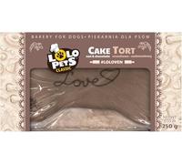 Dog Birthday Cake - Edible Bone-Shaped Treat with Natural Ingredients - Safe Colours - Handmade Decorations - Gift for All Dog Breeds & Sizes (250g, "Love" Nut and Chocolate)