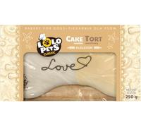 Dog Birthday Cake - Edible Bone-Shaped Treat with Natural Ingredients - Safe Colours - Handmade Decorations - Gift for All Dog Breeds & Sizes (250g, "Love" Vanilla)
