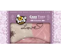Dog Birthday Cake - Edible Bone-Shaped Treat with Natural Ingredients - Safe Colours - Handmade Decorations - Gift for All Dog Breeds & Sizes (250g, "Love" Forest Fruits)