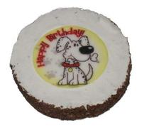 Dog Birthday Cake Hatchwells Dog Gift Present, Treat 4in dia x 3/4in thick
