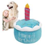 Dog Birthday Cake Toy - 4.5x5.5in Cotton Plush Chew Gift, Washable Soft Plaything | Perfect for Puppy Celebration Event, Pet Entertainment Session, Party Enjoyment, Indoor Activity, Companion