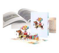 Dog Birthday Card - Powerful Premium Funny Wishes for Creative, Versatile, 3D Postcards, Multipurpose Everyday Utility | Multipurpose Outdoor Indoor Utility
