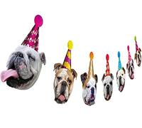 Dog Birthday Garland, Funny English Bulldog Face Portrait Birthday Banner, Bday Party Decoration…