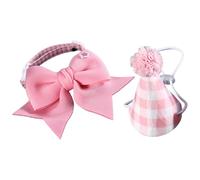 Dog Birthday Hats | Holiday Headwear Cute Headband Cat Hats | Pet Headwear, Bow Tie Adjustable, Small Dog Hat Plaid Hat, Costume Accessories Decorations