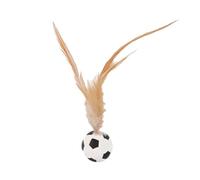 Dog Birthday Present Feather Elastic For Cats Interactive Bouncy With Feathers For Cats Mini Basketball Toys Exercise Cat Chew Toys Indoor With Feather Puppy 12 Weeks (A, One Size)