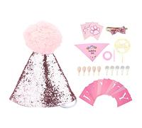 Dog Birthday Scarf Hat Set with Adjustable Bow Tie and Happy Birthday Banner, Soft Polyester Party Supplies for Small to Medium Dogs