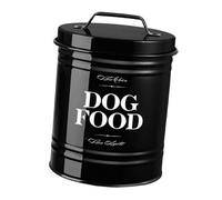 Dog Biscuit Container Pet Biscuit Storage Container Airtight Jar with Easy-to-Open And Close Metal Lid, Black